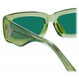 The Attico - Mini Marfa Sunglasses in Lime - Sunglasses - Official - The Attico Eyewear by Linda Farrow