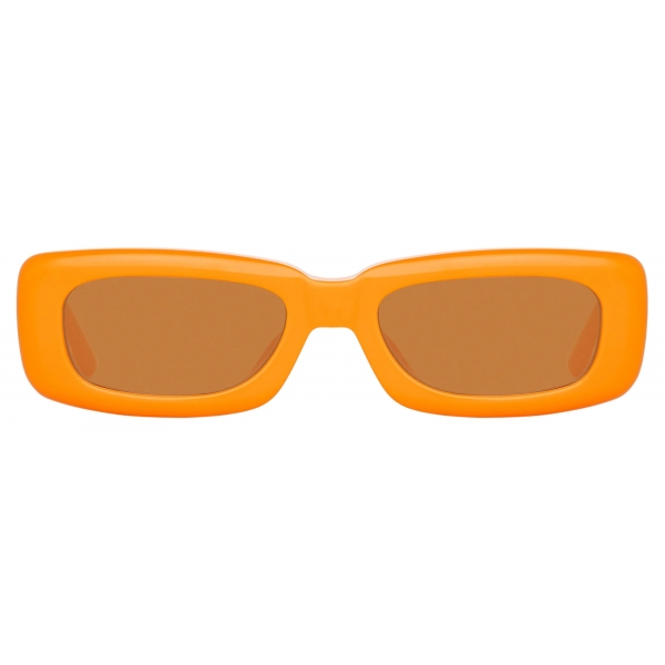 The Attico - Mini Marfa Sunglasses in Orange - Sunglasses - Official - The Attico Eyewear by Linda Farrow