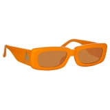 The Attico - Mini Marfa Sunglasses in Orange - Sunglasses - Official - The Attico Eyewear by Linda Farrow