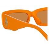 The Attico - Mini Marfa Sunglasses in Orange - Sunglasses - Official - The Attico Eyewear by Linda Farrow