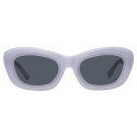 The Attico - Rania Cat Eye Sunglasses in Grey - Sunglasses - Official - The Attico Eyewear by Linda Farrow