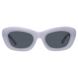 The Attico - Rania Cat Eye Sunglasses in Grey - Sunglasses - Official - The Attico Eyewear by Linda Farrow