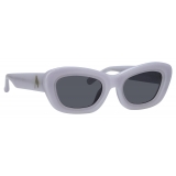 The Attico - Rania Cat Eye Sunglasses in Grey - Sunglasses - Official - The Attico Eyewear by Linda Farrow