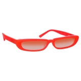 The Attico - Thea Angular Sunglasses in Neon Pink - Sunglasses - Official - The Attico Eyewear by Linda Farrow