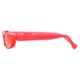 The Attico - Thea Angular Sunglasses in Neon Pink - Sunglasses - Official - The Attico Eyewear by Linda Farrow