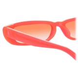 The Attico - Thea Angular Sunglasses in Neon Pink - Sunglasses - Official - The Attico Eyewear by Linda Farrow