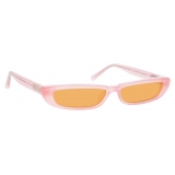 The Attico - Thea Angular Sunglasses in Pink - Sunglasses - Official - The Attico Eyewear by Linda Farrow