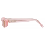 The Attico - Thea Angular Sunglasses in Pink - Sunglasses - Official - The Attico Eyewear by Linda Farrow