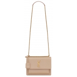 Yves Saint Laurent - Sunset Medium in Pelle Liscia - Beige Scuro - Saint Laurent Exclusive Collection