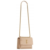 Yves Saint Laurent - Sunset Medium in Pelle Liscia - Beige Scuro - Saint Laurent Exclusive Collection