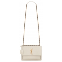 Yves Saint Laurent - Sunset Medium in Smooth Leather - Blanc Vintage - Saint Laurent Exclusive Collection