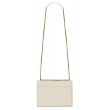 Yves Saint Laurent - Sunset Medium in Smooth Leather - Blanc Vintage - Saint Laurent Exclusive Collection