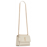 Yves Saint Laurent - Sunset Medium in Smooth Leather - Blanc Vintage - Saint Laurent Exclusive Collection