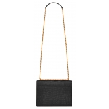 Yves Saint Laurent - Sunset Medium in Crocodile-Embossed Leather - Black - Saint Laurent Exclusive Collection