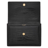 Yves Saint Laurent - Sunset Medium in Crocodile-Embossed Leather - Black - Saint Laurent Exclusive Collection