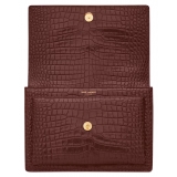 Yves Saint Laurent - Sunset Medium in Crocodile-Embossed Leather - Red Velvet - Saint Laurent Exclusive Collection