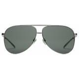 Gucci - Occhiale da Sole Aviatore - Argento - Gucci Eyewear