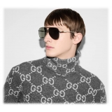 Gucci - Aviator Sunglasses - Silver - Gucci Eyewear