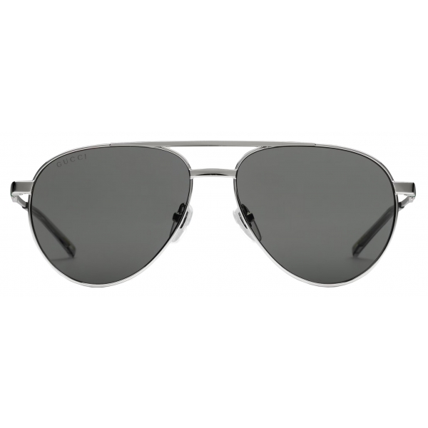 Gucci - Occhiale da Sole Aviatore - Argento - Gucci Eyewear