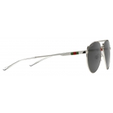 Gucci - Occhiale da Sole Aviatore - Argento - Gucci Eyewear