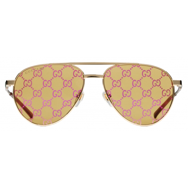 Gucci - Occhiale da Sole Aviatore - Oro - Gucci Eyewear