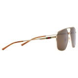 Gucci - Occhiale da Sole Navigatore - Oro - Gucci Eyewear