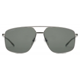 Gucci - Navigator Sunglasses - Silver - Gucci Eyewear