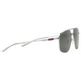 Gucci - Navigator Sunglasses - Silver - Gucci Eyewear