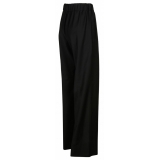 Dolce & Gabbana - Black Wool Blend Flared Trousers - Dolce & Gabbana Exclusive Luxury Collection