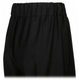 Dolce & Gabbana - Pantaloni Svasati in Misto Lana Nera - Dolce & Gabbana Exclusive Luxury Collection