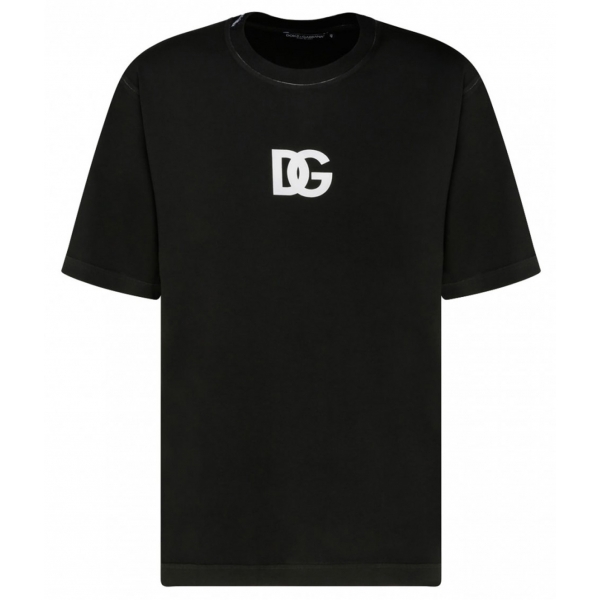 Dolce & Gabbana - Black Cotton Logo Print T-Shirt - Dolce & Gabbana Exclusive Luxury Collection