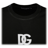 Dolce & Gabbana - Black Cotton Logo Print T-Shirt - Dolce & Gabbana Exclusive Luxury Collection