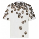 Dolce & Gabbana - Beige Cotton Graphic Print T-Shirt - Dolce & Gabbana Exclusive Luxury Collection