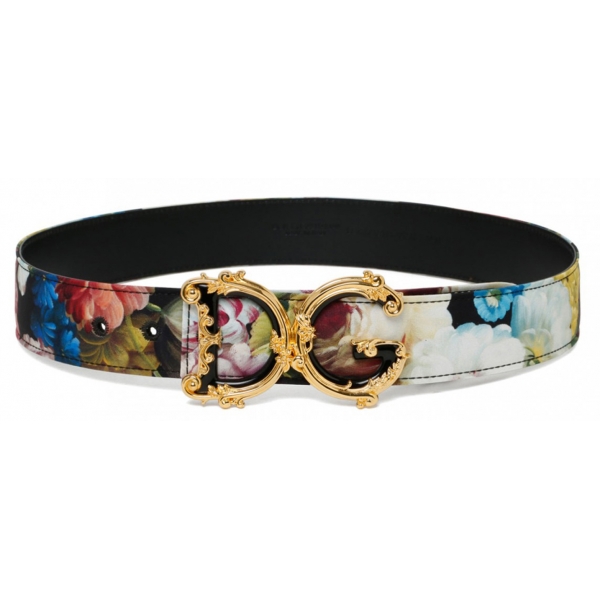 Dolce & Gabbana - Floral Print Belt - Dolce & Gabbana Exclusive Luxury Collection