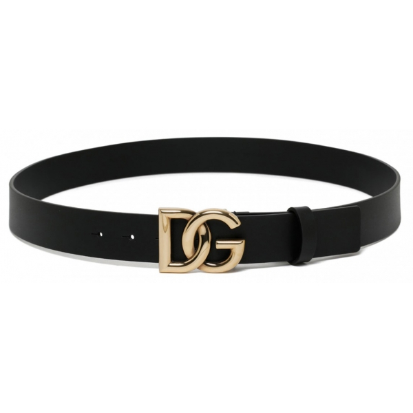 Dolce & Gabbana - Black Leather Belt - Dolce & Gabbana Exclusive Luxury Collection