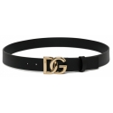 Dolce & Gabbana - Black Leather Belt - Dolce & Gabbana Exclusive Luxury Collection