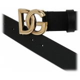 Dolce & Gabbana - Black Leather Belt - Dolce & Gabbana Exclusive Luxury Collection