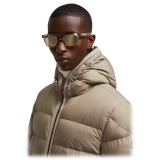 Moncler - Claro Squared Sunglasses - Shiny Transparent Off-White - Moncler Eyewear