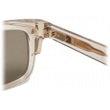 Moncler - Claro Squared Sunglasses - Shiny Transparent Off-White - Moncler Eyewear