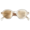 Moncler - Occhiali da Sole Rotondi Rondosa - Bianco Trasparente Lucido - Moncler Eyewear