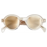 Moncler - Rondosa Round Sunglasses - Shiny Transparent Off-White - Moncler Eyewear