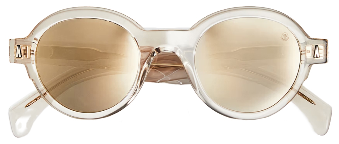 サングラス Moncler Sunglasses ML0199 57G Square Translucent Mirror Moncler ML0199 57G Yellow Clear Square Plastic Sunglasses