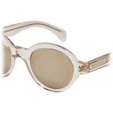 Moncler - Occhiali da Sole Rotondi Rondosa - Bianco Trasparente Lucido - Moncler Eyewear