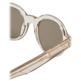 Moncler - Rondosa Round Sunglasses - Shiny Transparent Off-White - Moncler Eyewear