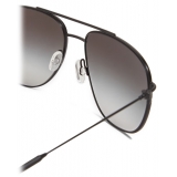 Moncler - Alumni Pilot Sunglasses - Matte Black - Moncler Eyewear