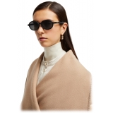 Moncler - Caprice Oval Sunglasses - Matte Black - Moncler Eyewear