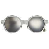 Moncler - Occhiali da Sole Rotondi Rondo - Argento Opaco - Moncler Eyewear