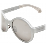 Moncler - Rondo Round Sunglasses - Matte Silver - Moncler Eyewear