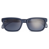 Moncler - Slicka Rectangular Sunglasses - Matte Blue - Moncler Eyewear