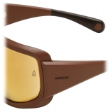 Moncler - Snowseeker Rectangular Sunglasses - Matte Brown - Moncler Eyewear